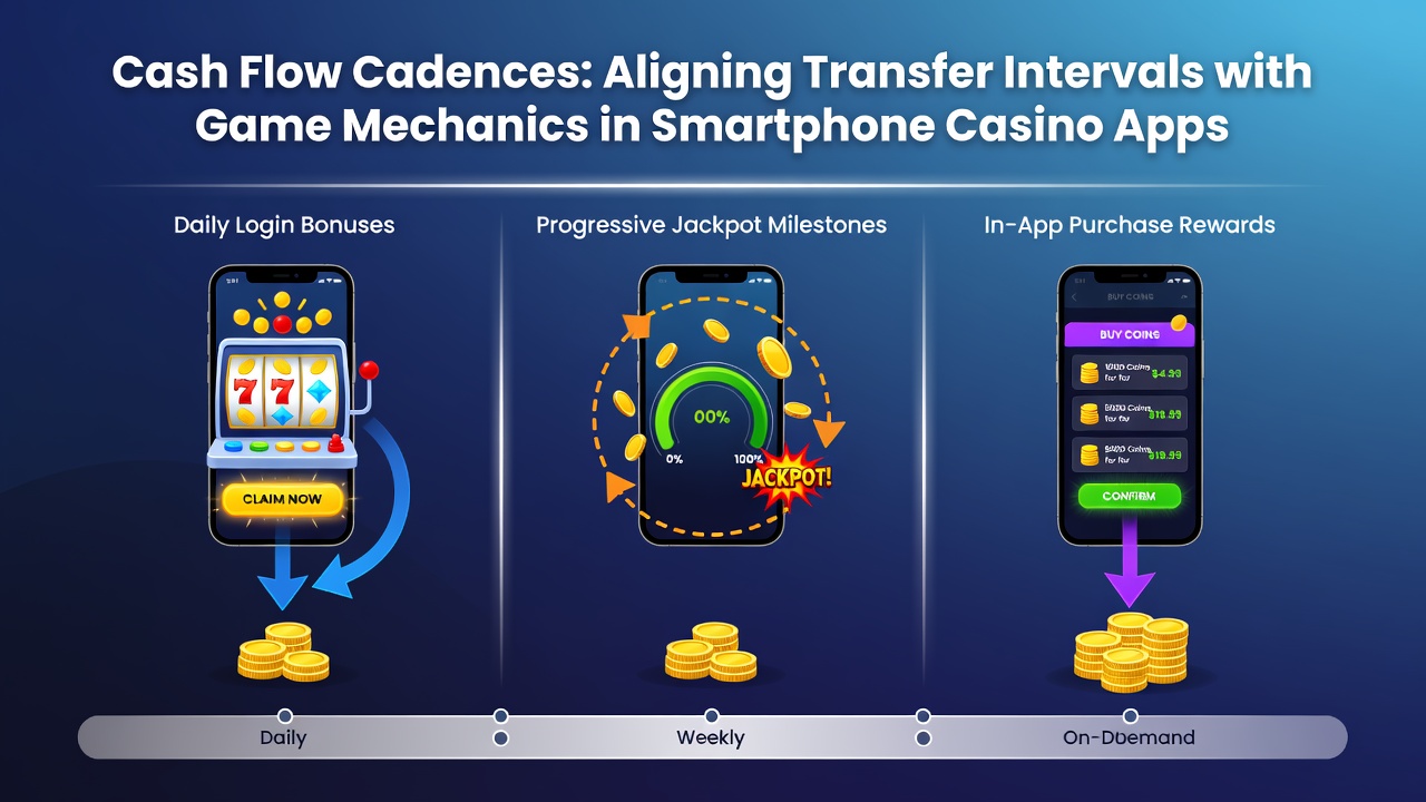 Smartphone screen displaying casino app interface with deposit options aligned to slot and blackjack game screens