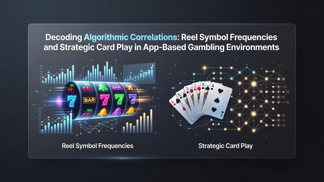 Visualization of reel symbol frequency patterns alongside card probability matrices in mobile gambling apps
