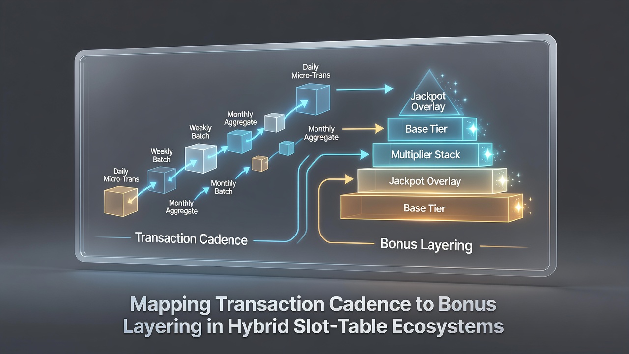 Diagram showing transaction timing mapped to layered bonus triggers across mobile slot and table game interfaces