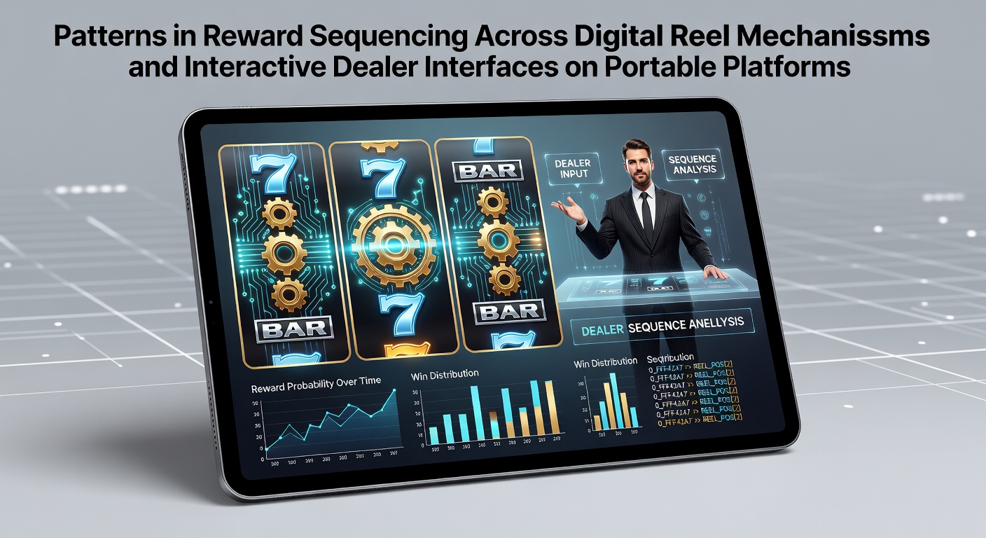 Digital reel patterns and mobile dealer interface synchronization on portable casino platforms