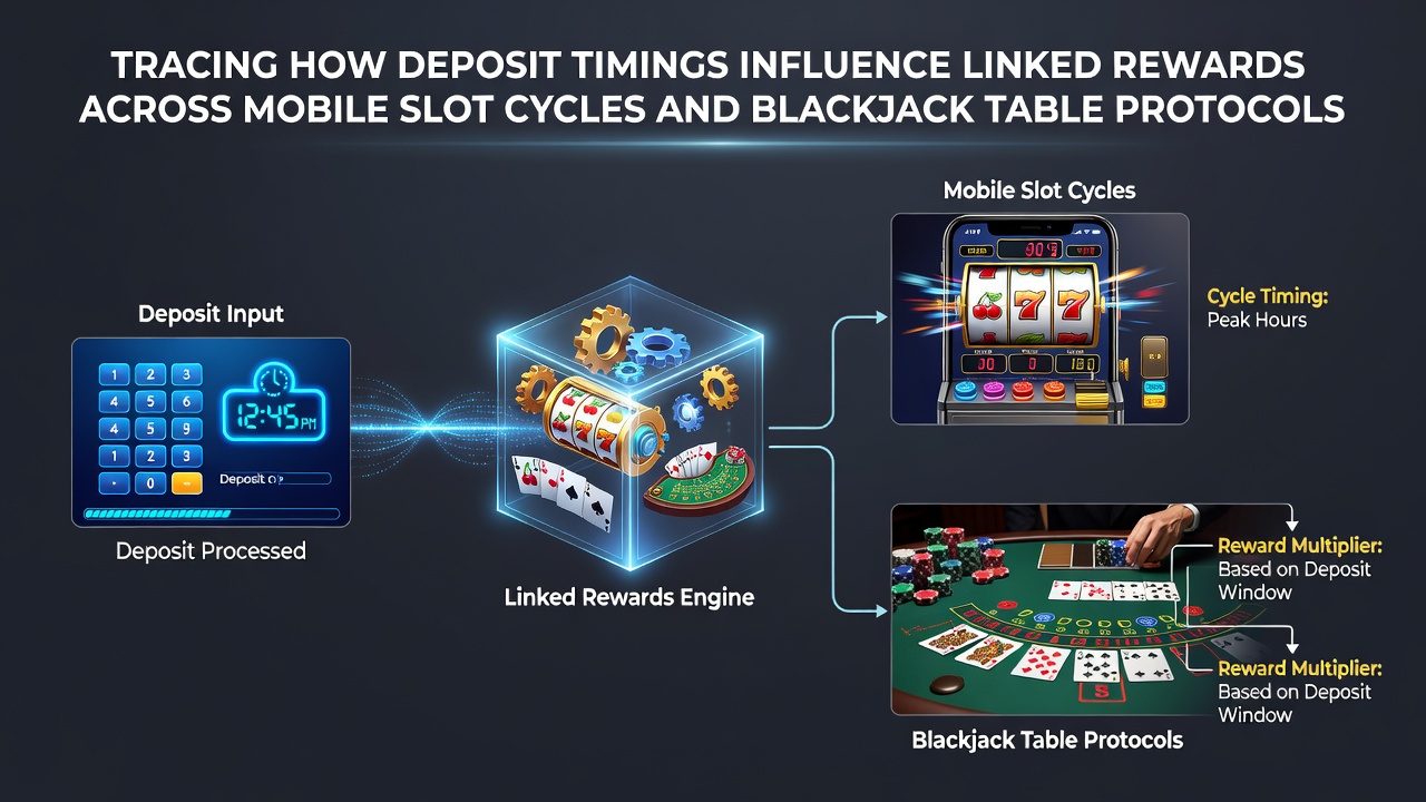 Mobile device showing slot game interface with deposit timing indicators and reward progress bars