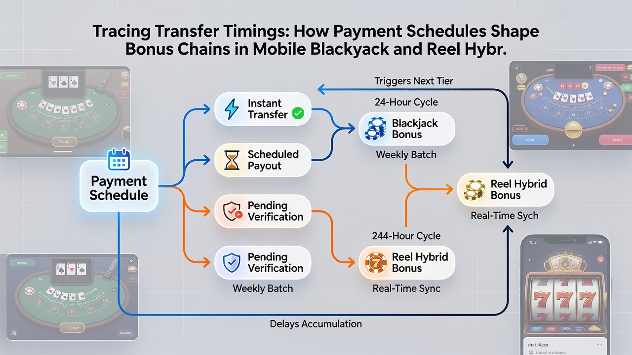 Flowchart illustrating how deposit arrival times intersect with bonus meter resets in hybrid mobile casino software